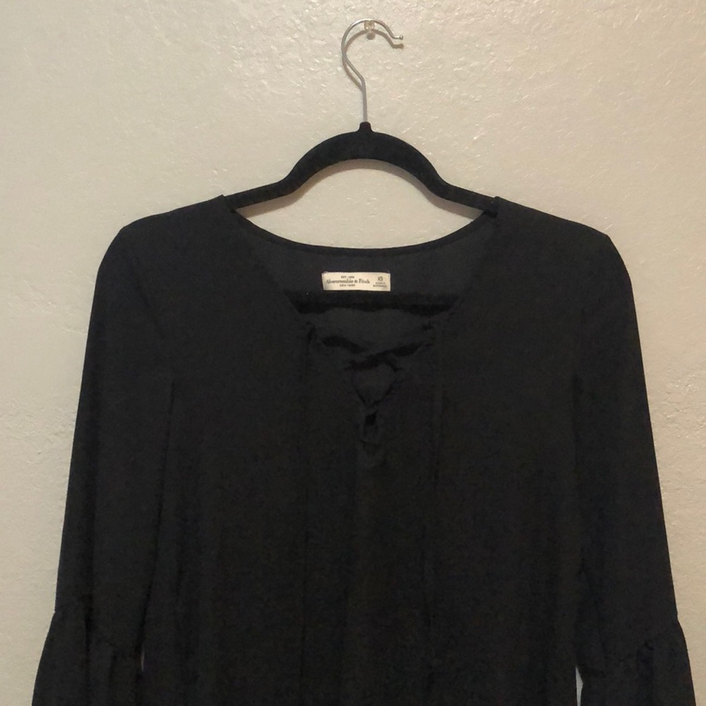 A&F lace up blouse